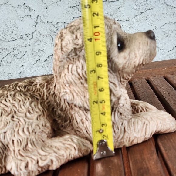 Sandicast Dog Figurine Realistic Puppy Sculpture, 8” Long x 5” High Collectible - Picture 15 of 15